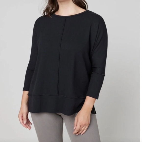 Spanx Black Perfect Length Dolman Sleeve Sweatshirt Size M - Picture 1 of 12